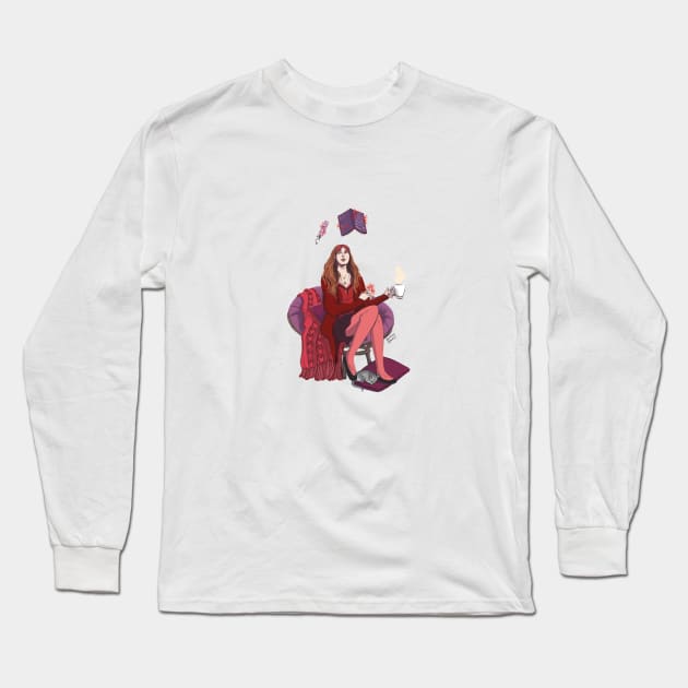 Comfy Witch Long Sleeve T-Shirt by kourtie1996